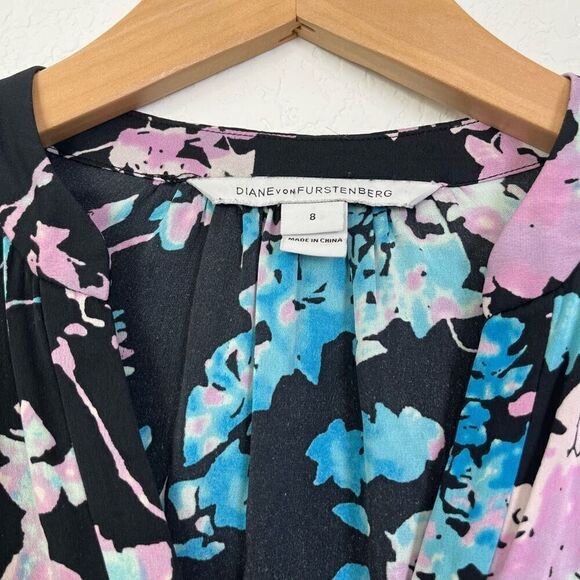 Diane von Furstenberg Freya Floral Daze Shirtdress Women’s 8 - Picture 5 of 7